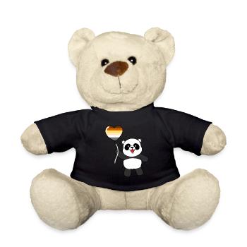 Panda Gay Bear Herzballon - Teddy - Schwarz - Vorne