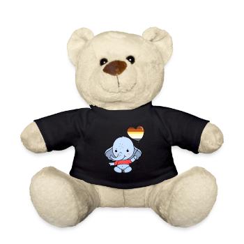 Elefant Herzballon Gay Bear Pride - Teddy - Schwarz - Vorne