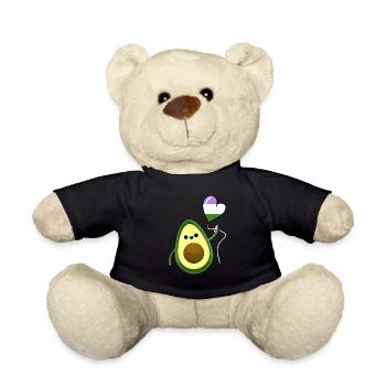 Avocado Herzballon Genderqueer Pride - Teddy - Schwarz - Vorne