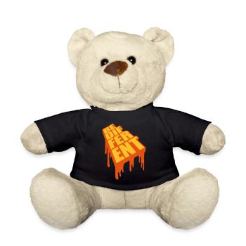 Be different Logo Design - Teddy Bear - black - Front