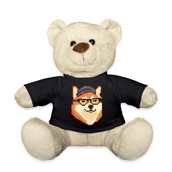 Shiba Inu Pixel Art Amateurs de chiens - Nounours - noir - Devant
