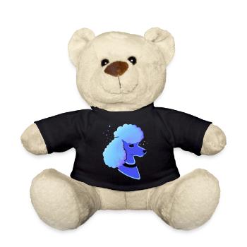 Vaporwave Caniche Chien Chiot - Nounours - noir - Devant