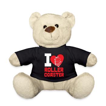 Roller Coaster Heart I Love Roller - Teddy - Schwarz - Vorne