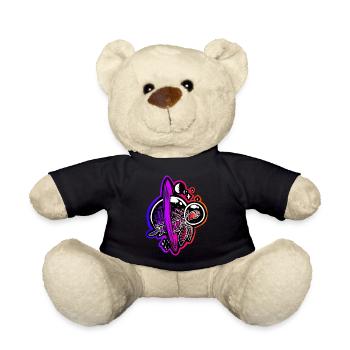 Time-traveling turtle - Teddy Bear - black - Front