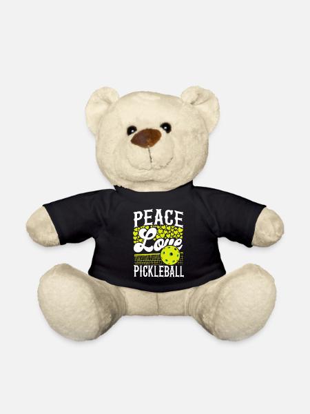 Pickleball Girl Ladies Cute Peace - Teddy - Schwarz