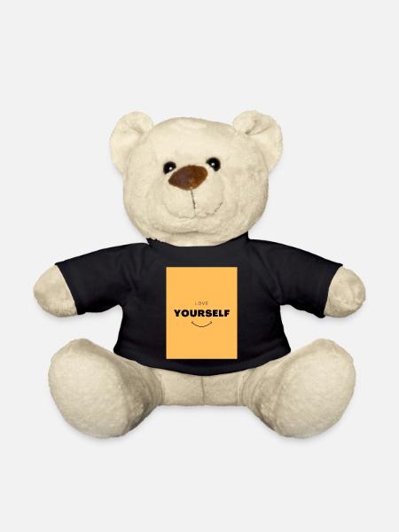 Love Yourself - Teddy Bear - black