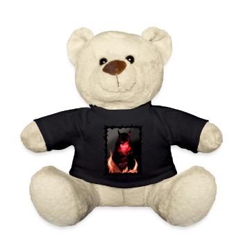Halloween Nacht Teufel - Teddy - Schwarz - Vorne