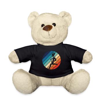 Running Runner Half Marathon Retro - Teddy Bear - black - Front