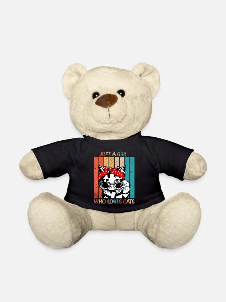 Just a girl who loves cat - Teddy Bear - black