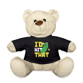 Pickleball Pickle I'd Hit That - Teddy Bear - black - Front