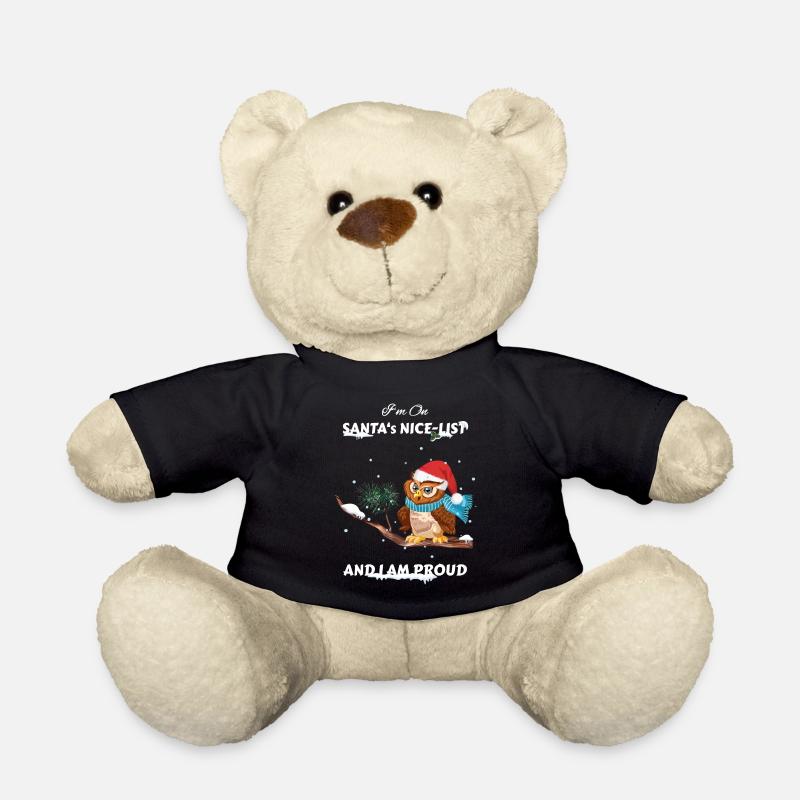 Auf der Nice-List beim Weihnachtsmann - Teddy - Schwarz