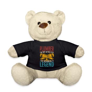 Plumbing Plumber Retired Vintage - Teddy Bear - black - Front