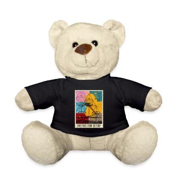 Bottrop Germany City Skyline Stamp Colorful - Teddy Bear - black - Front