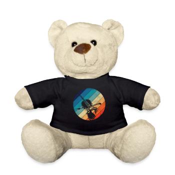 Violin Violinist Retro Vintage - Teddy Bear - black - Front