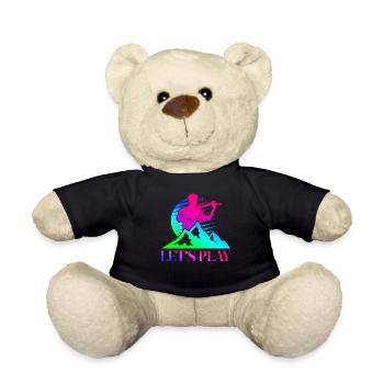 Violon Violoniste Rétro Années 80 90s - Nounours - noir - Devant