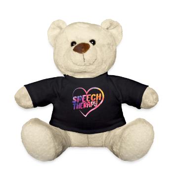 Speech Therapist Therapy Assistant - Teddy Bear - black - Front
