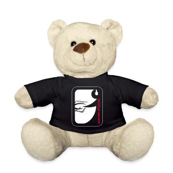 Logo weiß rot - Teddy - Schwarz - Vorne