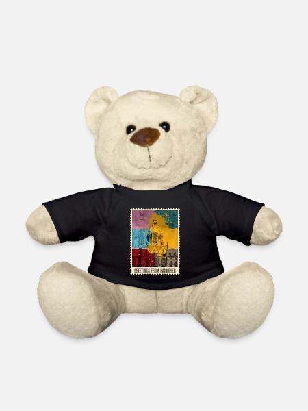Hannover Deutschland Stadt Skyline Briefmarke - Teddy - Schwarz