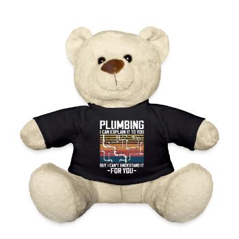 Plumbing Plumber Vintage Retro - Teddy Bear - black - Front