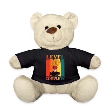 Level 50 Complete 50th Birthday 1974 Gift - Teddy Bear - black - Front