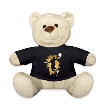 Basketball Basketball Player Dunking Gold Splash - Teddy Bear - black - Front