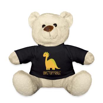 Unstoppable Dino Dinosaurier Kinder Geschenk - Teddy - Schwarz - Vorne