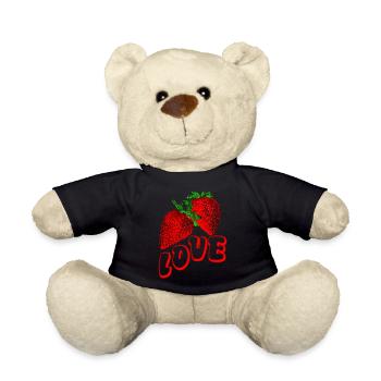 Les fraises juteuses aiment les fruits mûrs juteux - Nounours - noir - Devant