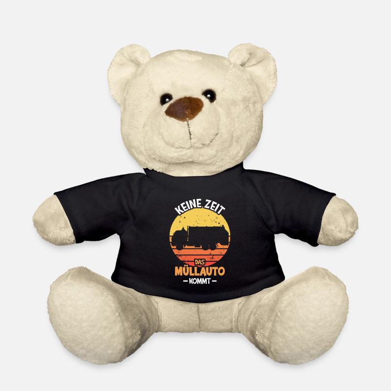Keine Zeit das Müllauto kommt - Teddy - Schwarz