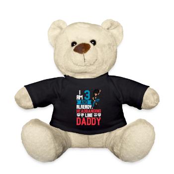 I'm 3 - Young Rocker - Teddy Bear - black - Front