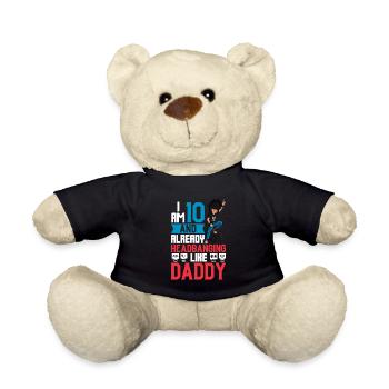 I'm 10 - Young Rocker - Teddy Bear - black - Front