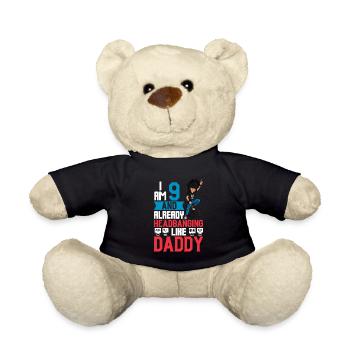 I'm 9 - Young Rocker - Teddy Bear - black - Front