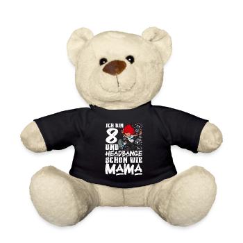 J’ai 8 ans - Girl Rocker - Nounours - noir - Devant