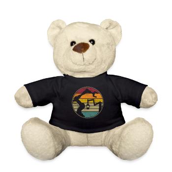 Robot Robotics Engineer Retro - Teddy Bear - black - Front