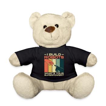 Robot Robotics Engineer Retro - Teddy - Schwarz - Vorne