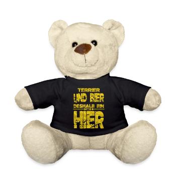 geburtstagsgeschenk schäferhund beruf vergolder - Teddy - Schwarz - Vorne