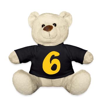 Number 6 Manuscript - Teddy Bear - black - Front