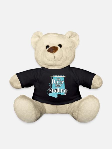 Knitting Knitter I'm Nicer After - Teddy - Schwarz