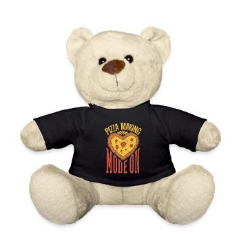 Pizza Making Mode On - Pizza Baker - Teddy Bear - black - Front