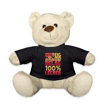 100 Prozent lecker - Pizzeria - Teddy - Schwarz - Vorne