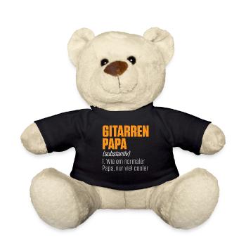 Gitarren Papa Lustiges Vatertag Gitarrenliebhaber - Teddy - Schwarz - Vorne