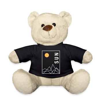Sonne Abstrakt Sonnenaufgang Berge Natur Geschenk - Teddy - Schwarz - Vorne