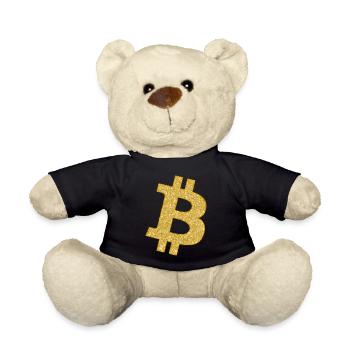 Bitcoin-Symbol - Teddy - Schwarz - Vorne