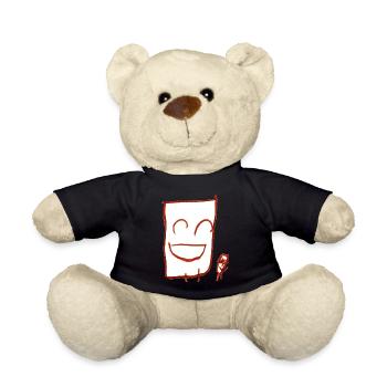 Happy fellas (white) - Teddy Bear - black - Front