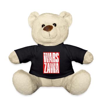 Warszawa Stadtkarte im Schriftzug-Design - Teddy - Schwarz - Vorne