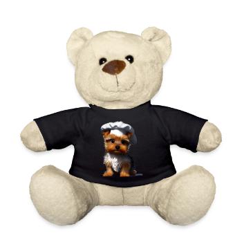 Restaurateur Yorkshire Terrier Chien de cuisine chiot - Nounours - noir - Devant
