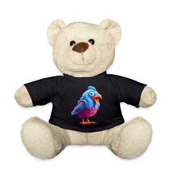 Charmanter gefiederter Gefährte - Teddy - Schwarz - Vorne