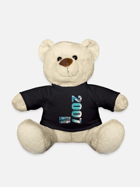 2007. Limited Edition T-Shirt Geburtstags Idee - Teddy - Schwarz