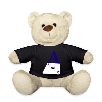 boardgame chess backgammon game night - Teddy - Schwarz - Vorne