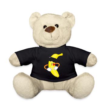 lustige Banane - Teddy - Schwarz - Vorne