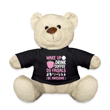 Cute Esthetician Skincare - Teddy Bear - black - Front